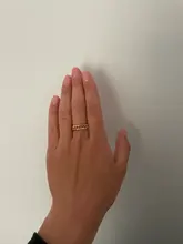 Anillo de cadena gruesa de 6mm de grosor para mujer y niña, sortija con eslabones cubanos rellenos de oro de acero inoxidable, anillo elegante