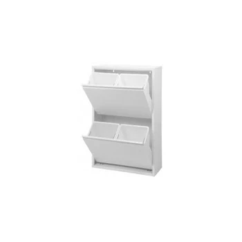 

CONTAINER RECYCLING GARBAGE METAL WHITE LACQUER 4 COMPATIMENTOS