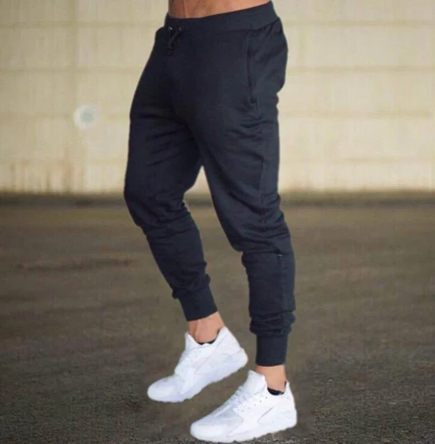 New Jogging Pants Men Sport Sweatpants Running Pants Pants Men Joggers Cotton Trackpants Slim Fit Pants Bodybuilding Trouser Picture color