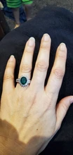 Huitan-anillos de boda de la serie de plantas románticas, anillo de compromiso de estilo europeo Vintage con piedra verde brillante, forma de flor de lujo