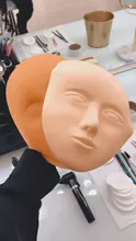Cabeza de entrenamiento de tatuaje Facial 5D, maniquí de silicona para práctica de maquillaje permanente, tatuaje para labios y cejas, cabeza de muñeca para la piel