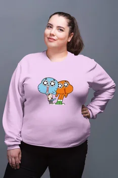 

Angemiel Wear Fan Up To Darwin And Gumball Pink Women Sweatshirts