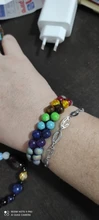 7 Chakra de roca de Lava pulsera de 8mm de doble capa fila ajustable Unisex piedra de Yoga sanación energética pulseras de piedra regalo de Navidad