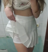 QRWR-faldas de estilo Kawaii para mujer, faldas plisadas de cintura alta, estilo coreano, 2021