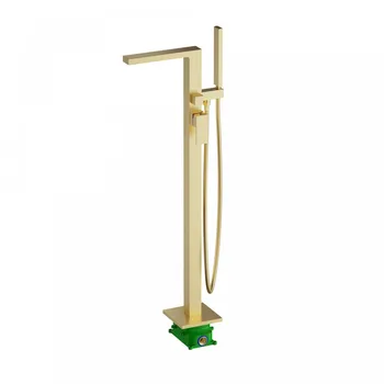 

Mixer floor standing bath faucet with shower Timo Selene 2210/17y-cr gold frosted