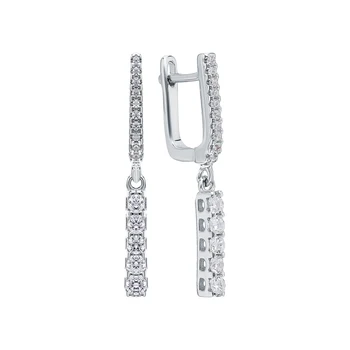 

Silver earrings with cubic zirconia sunlight sample 925