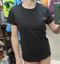 Women's T-Shirts Short-Sleeves Tops Woman Solid-Color 100%Cotton Brand-New for Female