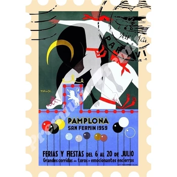 

Spain vinyl souvenir magnet vintage tourist poster