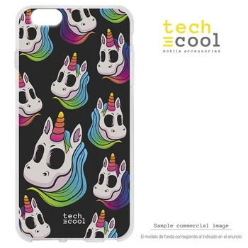 

FunnyTech®Silicone Case for Samsung Galaxy S8 Plus L Unicorns pattern black background