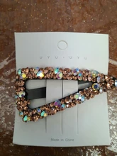 Hair-Accessories Hair-Claw Crab Imitation-Pearl-Hairpin Crystal Heart-Shape Girl Geometric