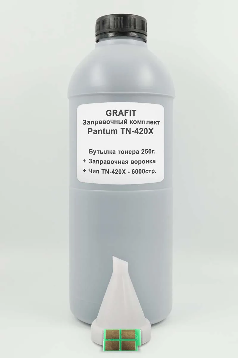 Заправочный комплект Grafit TN-420X для Pantum M7300FDW M6800FDW M7100DN M6700DW (1 тонер + 1 чип) 6K |