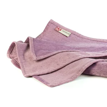 

PLAID Blanket foot bed plain mauve 90X230 collection WILD FLOWERS