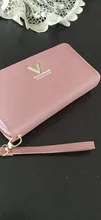 Female Purse Wallets-Card Double-Zipper Clutch Phone Long Woman Ladies Brand D-7929 Retro