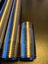 300mm Pipe-Fitting Extension-Tube 304-Stainless-Steel Connector Thread-Equal Male 50mm