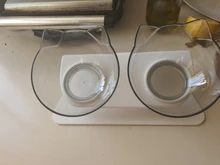 Cuenco de alimentación antideslizante para mascotas, plato con soporte para agua y productos de comida de los animales, ideal para uso de perros y gatos del hogar