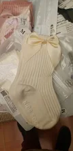 Bebé recién nacido acanalado liso nudo de lazo calcetines bebés pequeños niñas niños otoño no-Slip algodón suave lindo calcetines 0-3Y