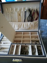 Caja de almacenamiento de joyas de cuero PU, embalaje multifunción portátil de estilo europeo con cajón, regalo de invierno