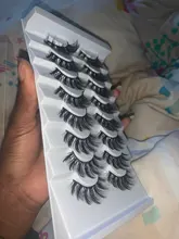 SEXYSHEEP-pestañas postizas 3D, 5/8/10 pares, naturales, voluminosas, maquillaje