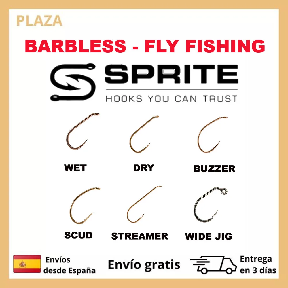 Sprite Seamless Fly Fishing Hooksbarbless50 Unitsnindfasdry