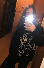 Woherb-suéteres de punto para mujer, ropa de calle con estampado de Ángel, moda de Hip-Hop, Vestimenta de gran tamaño Harajuku, primavera y otoño