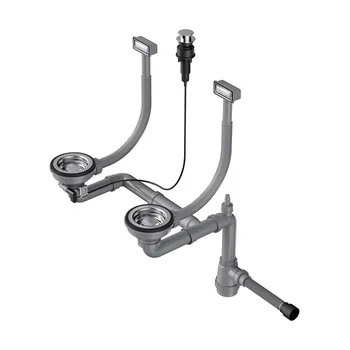 

Siphon with automatic valve for kitchen sink omoikiri wk-2-in-a