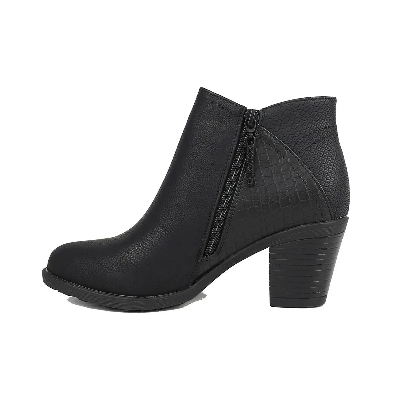 BOTINES CON TACON MUJER CAMPEROS EN NEGRO TEXTIL KURAZO 17| | - AliExpress