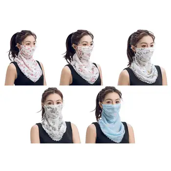 

Summer Anti-UV Sunscreen Scarf Large Mouth Mask Neck Protection Thin Breathable Face Masks Full Face