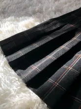 Skirt Knee-Length High-Waist Fall/winter Women's A-Line Above Folded New