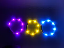 Collares de luz LED para perros de compañía, collares luminosos recargables y parpadeantes para perros de noche, Collar luminoso USB, decoración para el cuello que brillan en la oscuridad