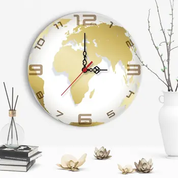 

Decorative World Design Wooden Wall Clock-2
