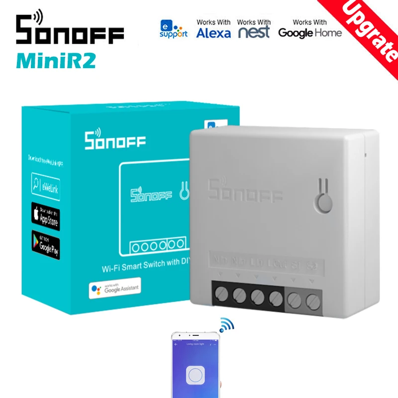 1 30 шт SONOFF MINIR2 Wifi DIY умный мини переключатель двухсторонние модули автоматизации