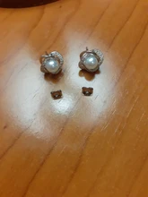 Pendientes de plata de ley 925 con perlas de circonita, pendientes de lujo para mujeres