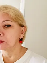 Pendientes de tuerca triangulares grandes y largos de acrílico para mujer, joyería de moda