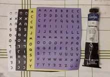 Mohamm-pegatina de corazón con letras en inglés para chica, suministros escolares, en blanco y negro, Cuenta de mano, 1 ud.