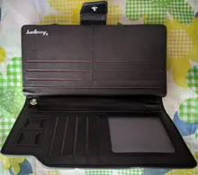 Bolso de mano para Hombre, Billetera larga, tarjetero, de cuero