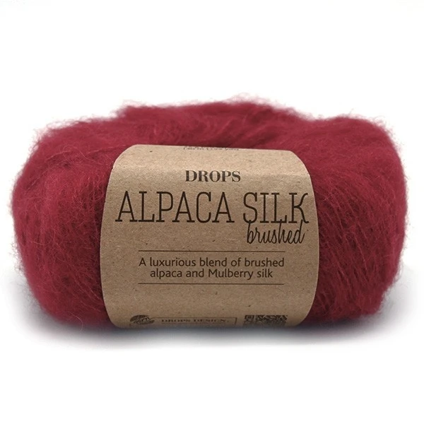 07 Red/красный Пряжа DROPS «Brushed Alpaca Silk» - Цвет: 07 Red/красный
