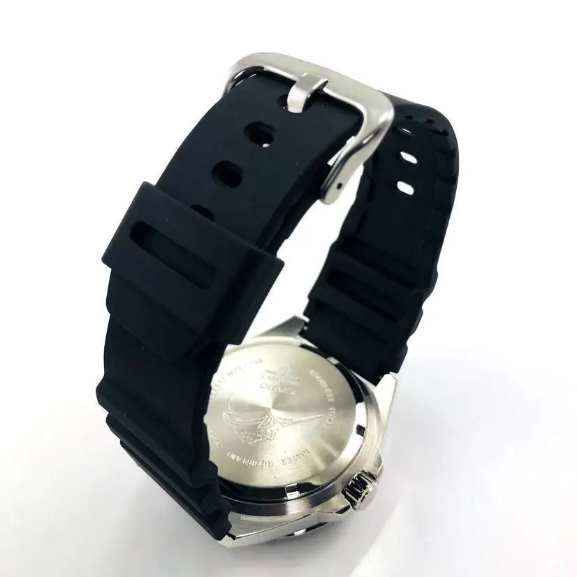 Оптическими зумом Casio марлина мужские часы жесткий MDV 106 1A резиновый ремешок для