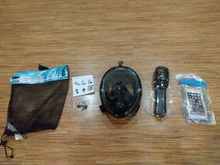 Máscara de esnórquel de cara completa para adulto, máscara de buceo subacuática antiniebla, vista panorámica, para chico