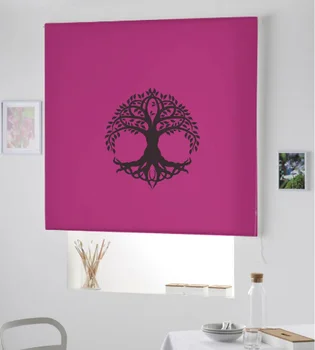 

Blind Iroa roll with drawing/Tree of Life ROLLER BLINDS TRANSLUCENT! (FUCHSIA 100X175)