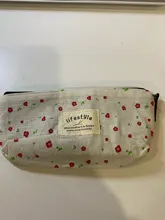 Estuches de lápices con cremallera de lona, bonitos, Kawaii, flores, árboles, flores, bolsas, suministros escolares, envío gratis