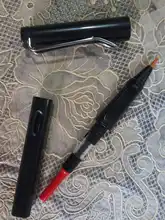 Pincel de plástico transparente estilo estilográfica para caligrafía, nuevo, pequeño, color, regular