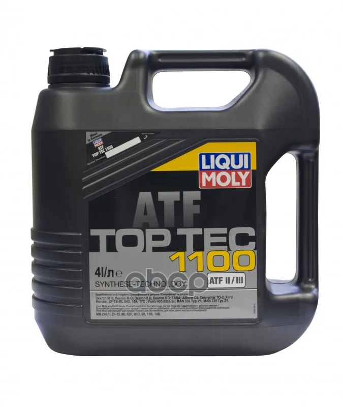 Масло Трансмиссионное Liqui Moly 4л Нс-Синтетика Top Tec Atf 1100 Liqui Moly 7627 Liqui moly арт. 7627