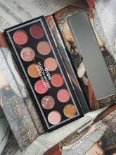 HOJO-paleta de sombra de ojos, 12 colores Nude, brillante, mate, resistente al agua, fácil de llevar, pigmento brillante, sombra de ojos en polvo, maquillaje de belleza