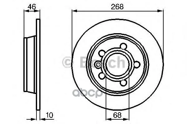 Диск Тормозной Ford: Galaxy 95-06 Seat: Alhambra 96- Vw: Sharan 95- Bosch арт. 0986478421