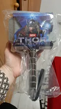 Marvel Avengers Alliance LED brillante y suena el martillo de Thor luz máscara Thor figuras de acción Cosplay niños regalo de Halloween