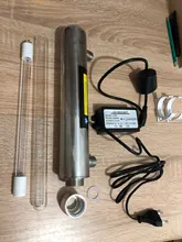 De acero inoxidable UV esterilizador de agua ultravioleta de lámpara de tubo directo beber agua Filtro de desinfección de peces de acuario tanque purificador