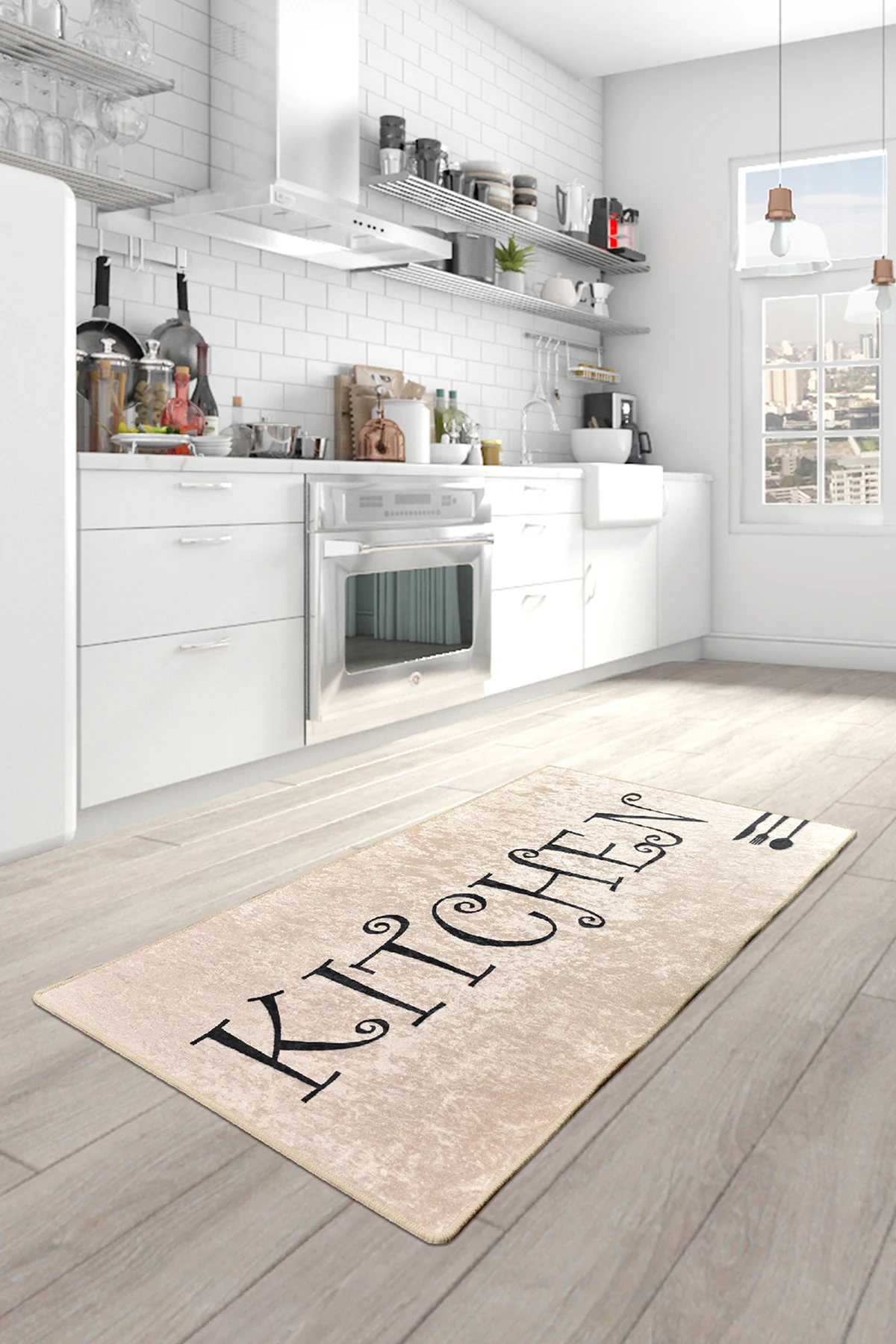 Кухонный ковер-кухонные аксессуары | Бежевый | ложка DJT 120x180 cm