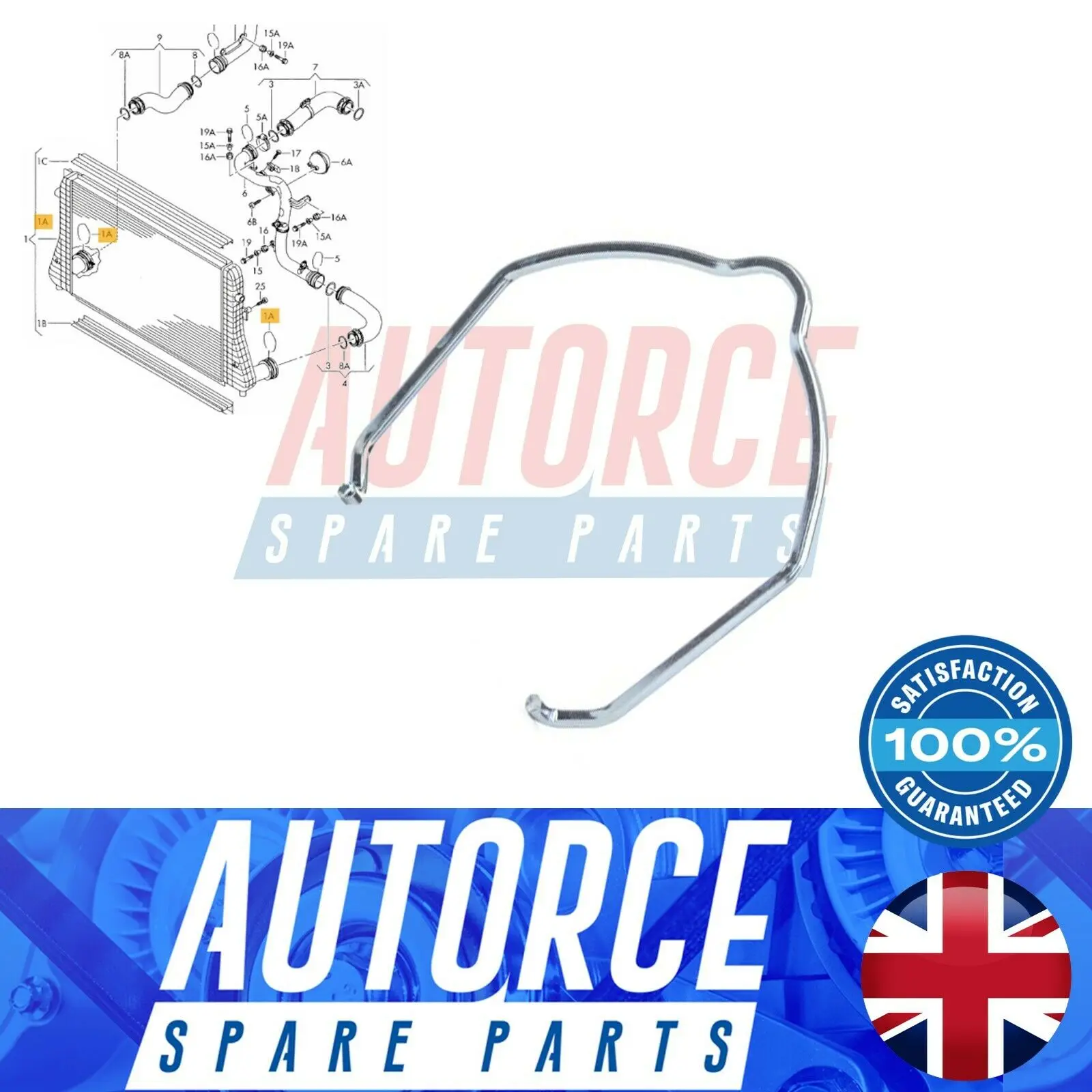 Autorce Intercooler Turbo Clip Di Fissaggio Del Tubo Flessibile Per Mercedes C-Class E-Class Clc-Class 1 J0145769H, 1 J0 145 769 H, 0079934201