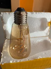 Light-Bulb Edison-Lamp Filament Spiral G95 G125 T225 Retro Led Yellow Vintage ST64 220V