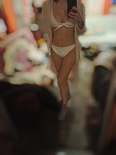 Ribbed Swimsuit Bikini-Set Female Bandeau White Women Sexy Solid New